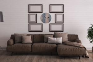 Визуализация дивана в окружении.