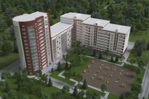 Визуализация многоэтажного жилого комплекса2