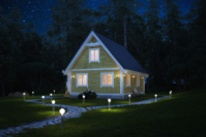 Загородный дом(ночное освещение)