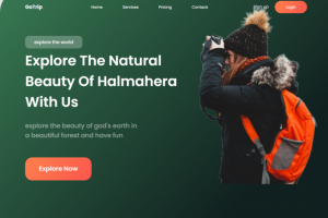 Сайт-лендинг на тему "Путешествия"