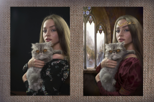 Девушка с котом