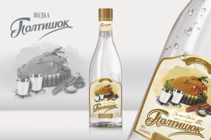 Этикетка для водки Полтишок