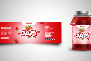 Этикетка для джема компании GOLD STAR