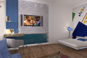 Проект студии 30 м2 для молодого человека