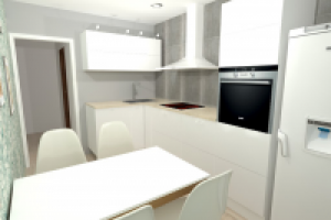 кухня в сдерженном стиле.