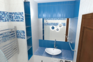 Объедененный СУ в панельном доме.