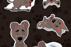 Стикерпак Собака Чили