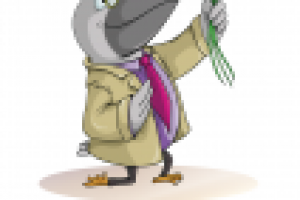 Ворона с букетом