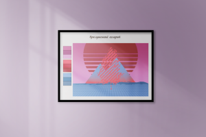 Иллюстрация Retrowave (приглушенный колорит)