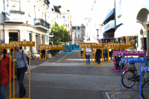 Traffic objects detection and distance estimation