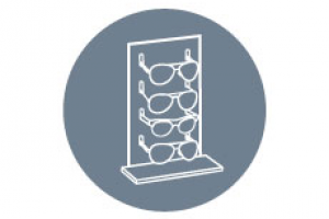 Блок с иконками для сайта модных очков