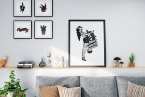 Иллюстрация в стиле неотрадиционной татуировки, арт тату