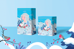 Иллюстрация для коробки новогодних подарков