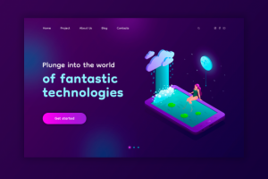 Изометрическая иллюстрация для сайта