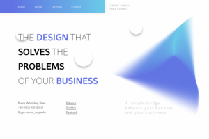 Концепт для креативного агенства + концепт страницы курса