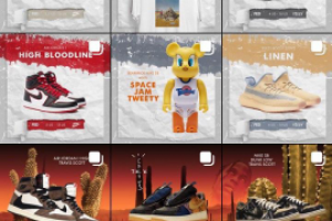 Оформление ленты магазин кроссовок