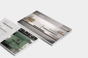 Дизайн визиток для мебельной фабрики "Deco"