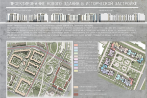 Секционный дом средней этажности в исторической застройке