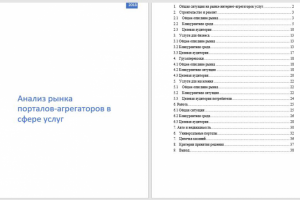 Анализ рынка порталов-агрегаторов в сфере бытовых услуг