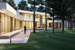 Двухэтажная вилла с спа комплексом в сосновом лесу