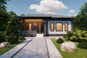 Одноэтажный коттедж 150 м.кв.