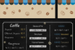 офорление и меню для кофейни