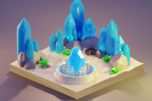 Crystal desert LowPoly