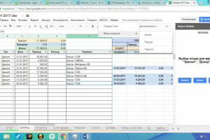 Система управления учет, google spreadsheets, JS