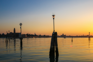 Венецианская лагуна. Закат.