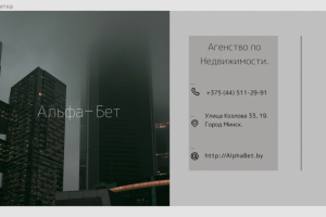 Дизайн Визитки для Риэлторской компании