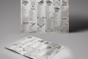 Меню в виде газеты