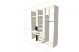 Встроенный шкаф со столом