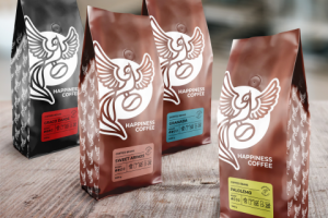 Логотип и дизайн пакетов кофе и этикетки