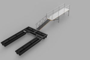 Модель понтона без деревянного покрытия.