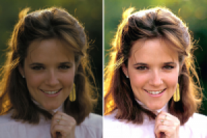 Lea Thompson. цветокоррекция
