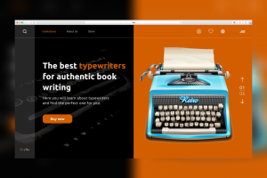 Дизайн концепт, магазина по продаже пишущих машинок
