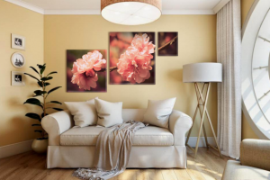 Розовая ветка (встроенная картина)