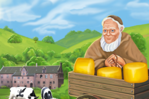 Иллюстрация для упаковки сыра