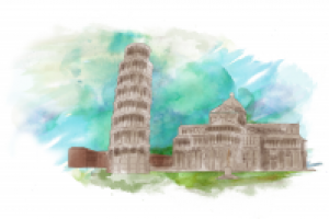 серия "Достопримечательности" рисунки для сайта