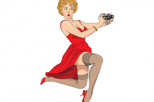 девушка для рекламы вектор