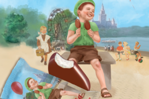 дизайн упаковки мороженого для "Кубань-мороз" с моей иллюстрац