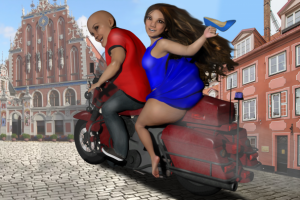 Сцена, персонажи 3d