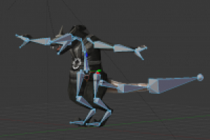 Низкополигональная модель крысы + rig