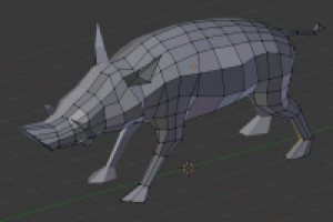 Низкополигональная модель кабана