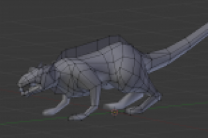 Low poly rat