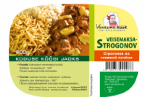 Этикетка - Строганов из говяжей печени