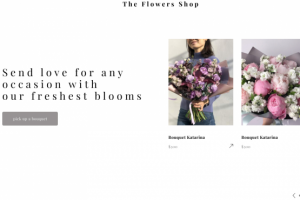 Landing page для цветочного магазина