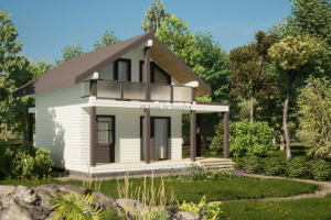 Визуализация проекта дома из профилированного бруса