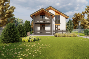 Визуализация проекта каркасного дома