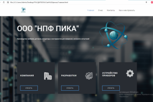 Создание клиентской и серверной части Веб-сайта для предприятия